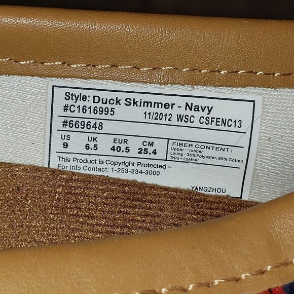 Ladies CHOOKA Duck Skimmer Slip-on in Navy Blue - 9 - Picture 6 of 7